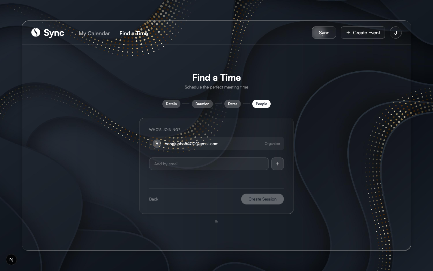 Create scheduling session — invite participants